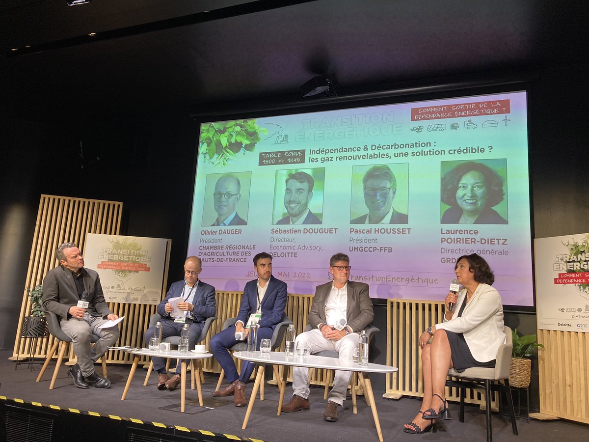 « indépendance et decarbonation : les gaz renouvelables, une solution crédible ? » <a href="/lpoirierdietz/">Laurence Poirier-Dietz</a>, DG <a href="/grdf/">GRDF</a> : « on a atteint beaucoup plus vite que prévu les objectifs de la PPE. Plus de 400 methaniseurs injectent du #gazvert dans les réseaux. »#transitionenergetique