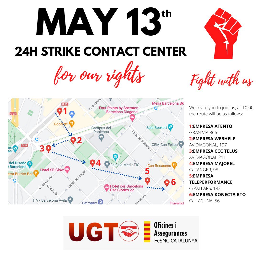 OficinesFeSMC's tweet photo. #13M #STRIKE #CONTACTCENTER
#FOROURRIGHTS #CBA #FIGHTWITHUS https://t.co/56ErQmLGFu