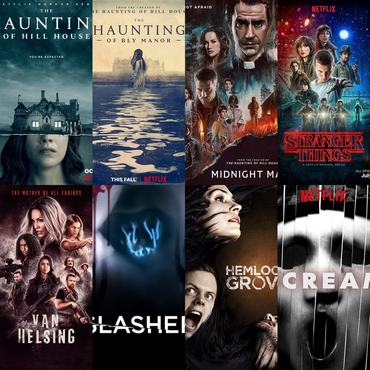 witch_natural's tweet photo. #horrorseries #horror #tvshows on #Netflix I really enjoyed
#TheHauntingOfHillHouse
#TheHauntingOfBlyManor
#BlackMass
#StrangerThings
#vanhelsing
#Slasher
#hemlockGrove
#Screamtvshow
1/.. https://t.co/HuyApCuYoH