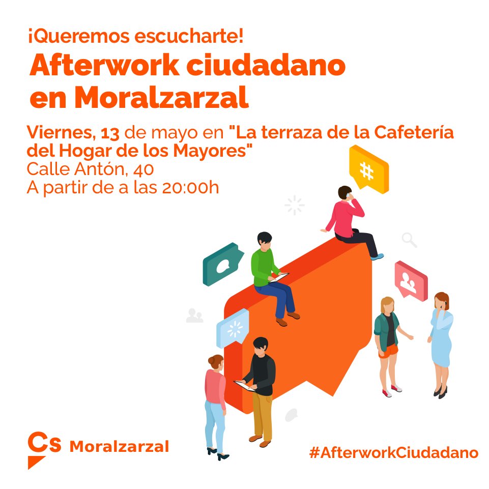 CsMoralzarzal's tweet photo. ¡Buenos días!
🏛 Hoy jueves, se celebra el #PlenoMoralzarzal mayo 📜 Orden del día 👉 https://t.co/O1rrz1DaN6
Podrán asistir presencialmente hasta 11 personas
📲 en directo por Facebook Live Ayto
🍊 Y mañana, ven y coméntalo con nuestros concejales en nuestro #AfterworkCs ⤵️ https://t.co/Ip5qWMU57z