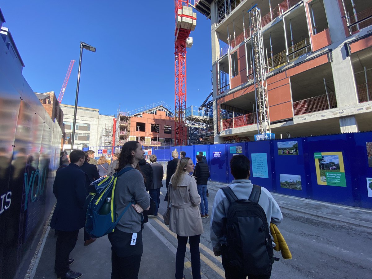 Shaping the City event lead by <a href="/SheffPA/">Sheffield Property Association</a> yesterday, visiting the Heart of the City. We're so excited to be part of this development and see it progressing - it's generating such vibrancy in #Sheffield city centre!