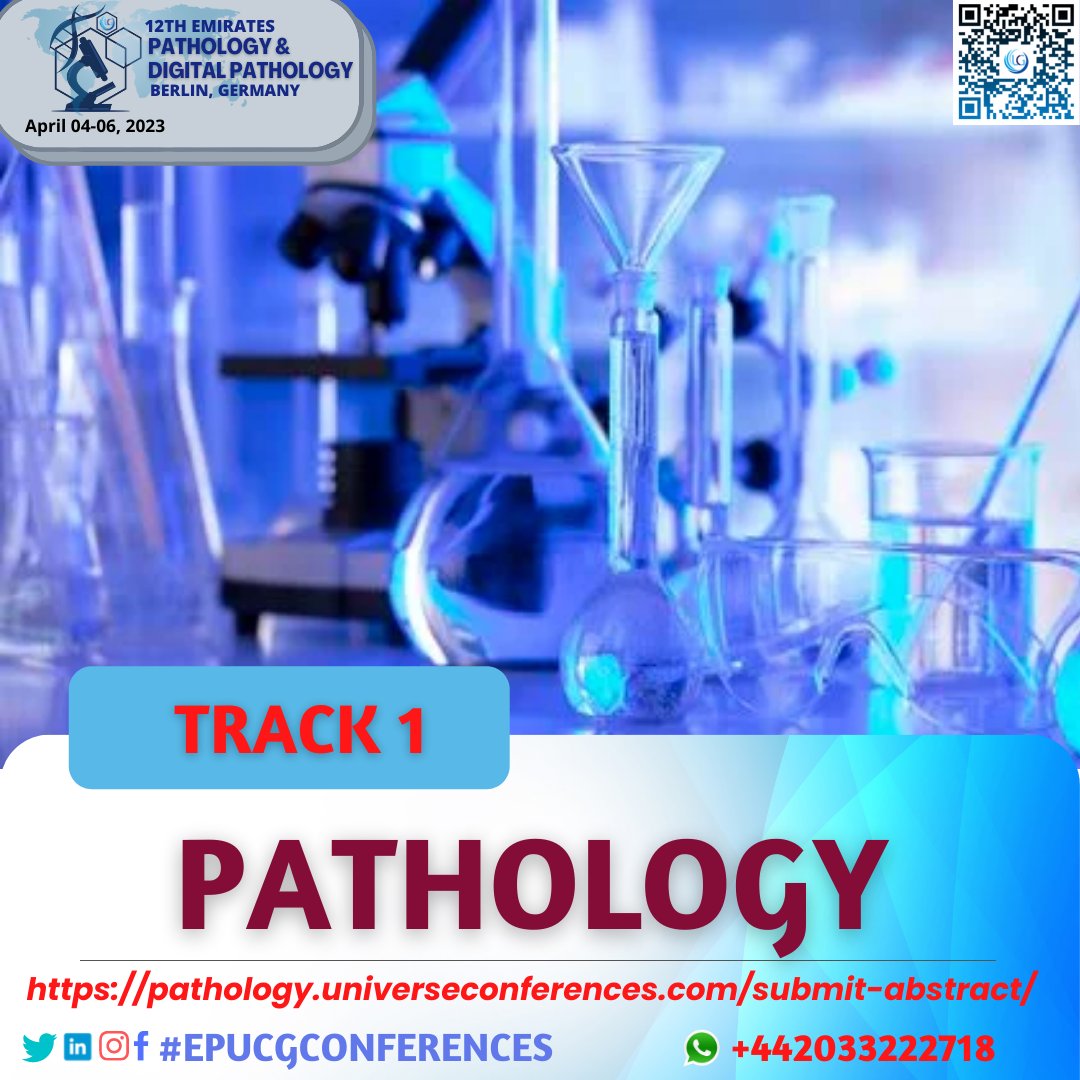 PathologyExper1's tweet photo. Grab your slot submit your abstract for the CME/CPD accredited 12th Emirates Pathology & Digital Pathology Utilitarian Conference, which is scheduled on April 04-06, 2023 in Berlin, Germany.
Abstract submission is now open, you can submit here https://t.co/PsYQf7Kxrh
#bpath https://t.co/z20GHxLGdK