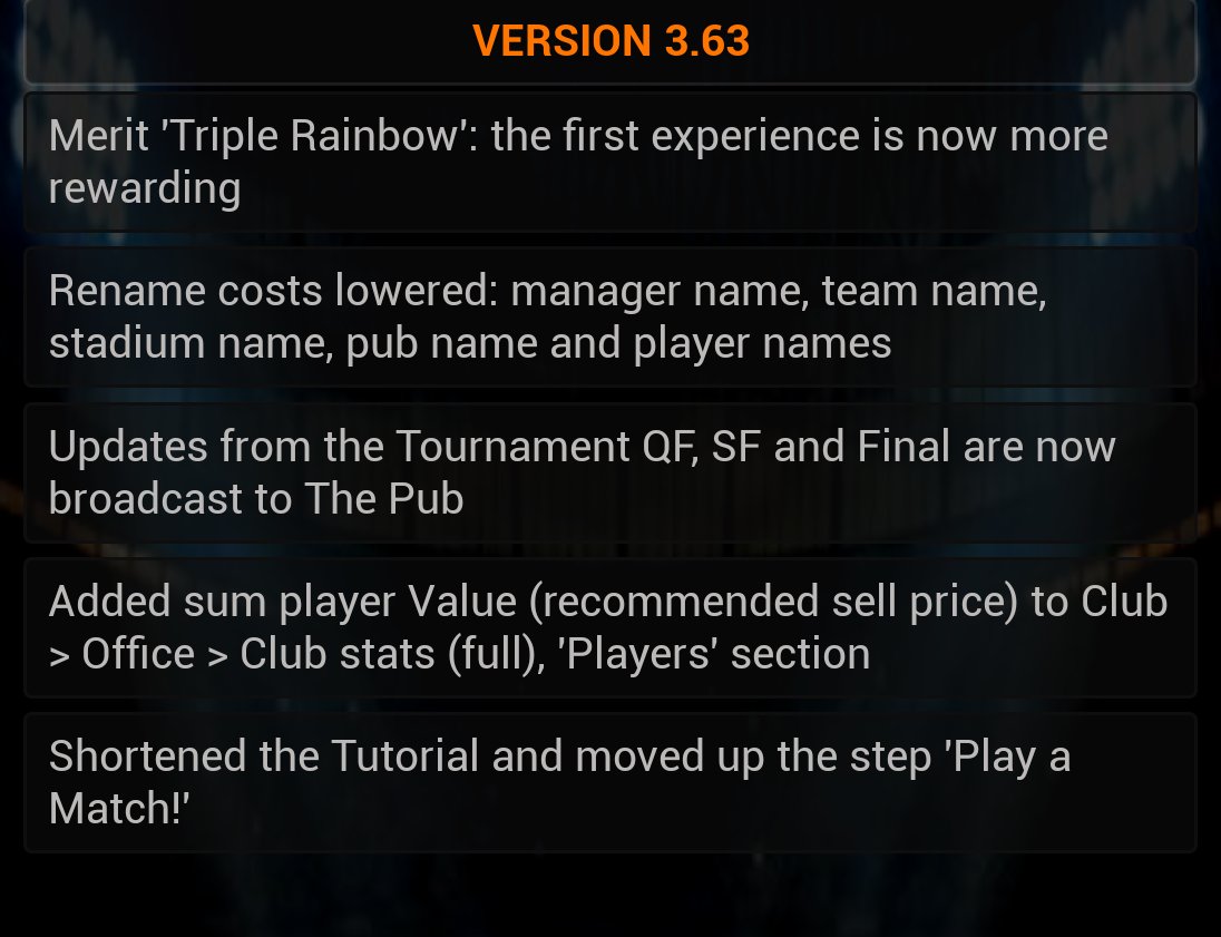 Version 3.63 now out for download in the playstore