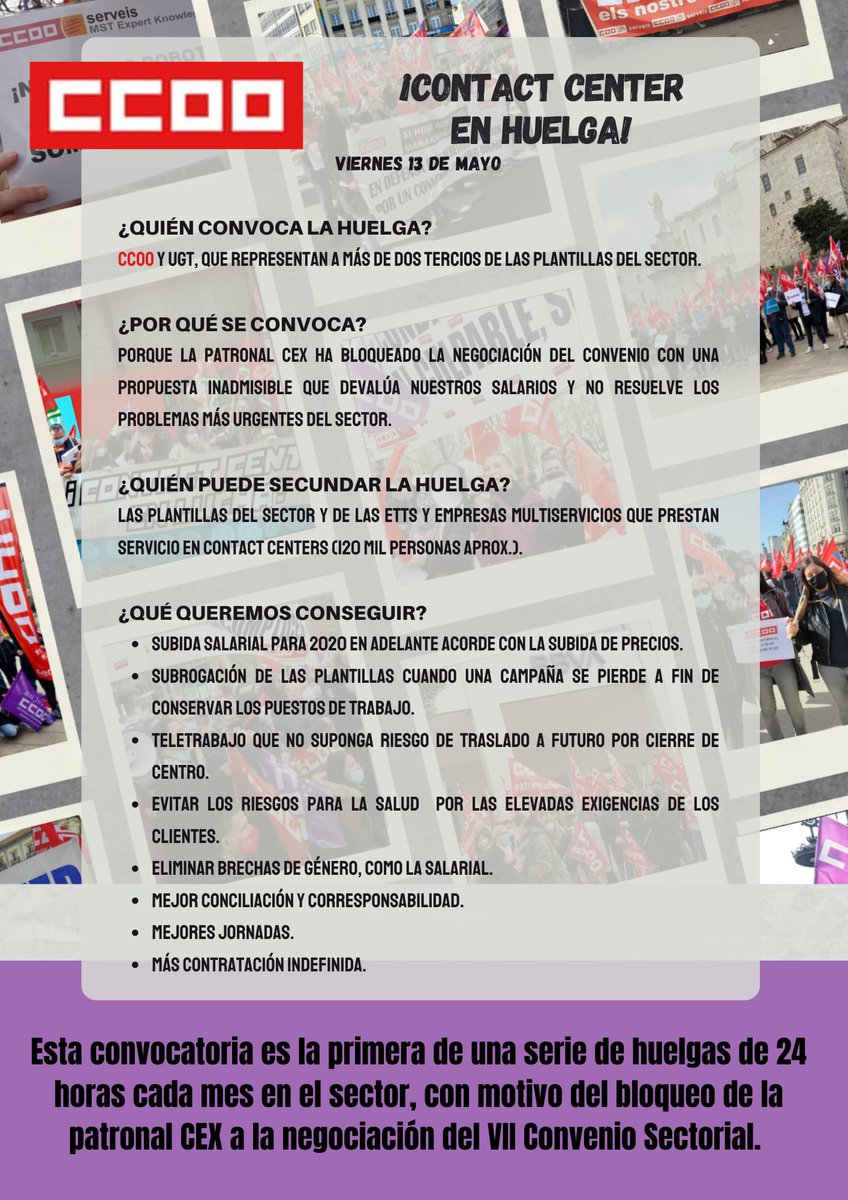 c_center_ccoo's tweet photo. ¿Razones para hacer huelga?: 
- Ufff... ¿por dónde empiezo?
¿Razones para no hacer huelga?
- No entiendo la pregunta.

#13MHuelgaContact 
#ConvenioContact
#TeleoperadorasEnLucha 
#ContactCenter 
#EmpresasPagadMas https://t.co/1Px2Q61HfH