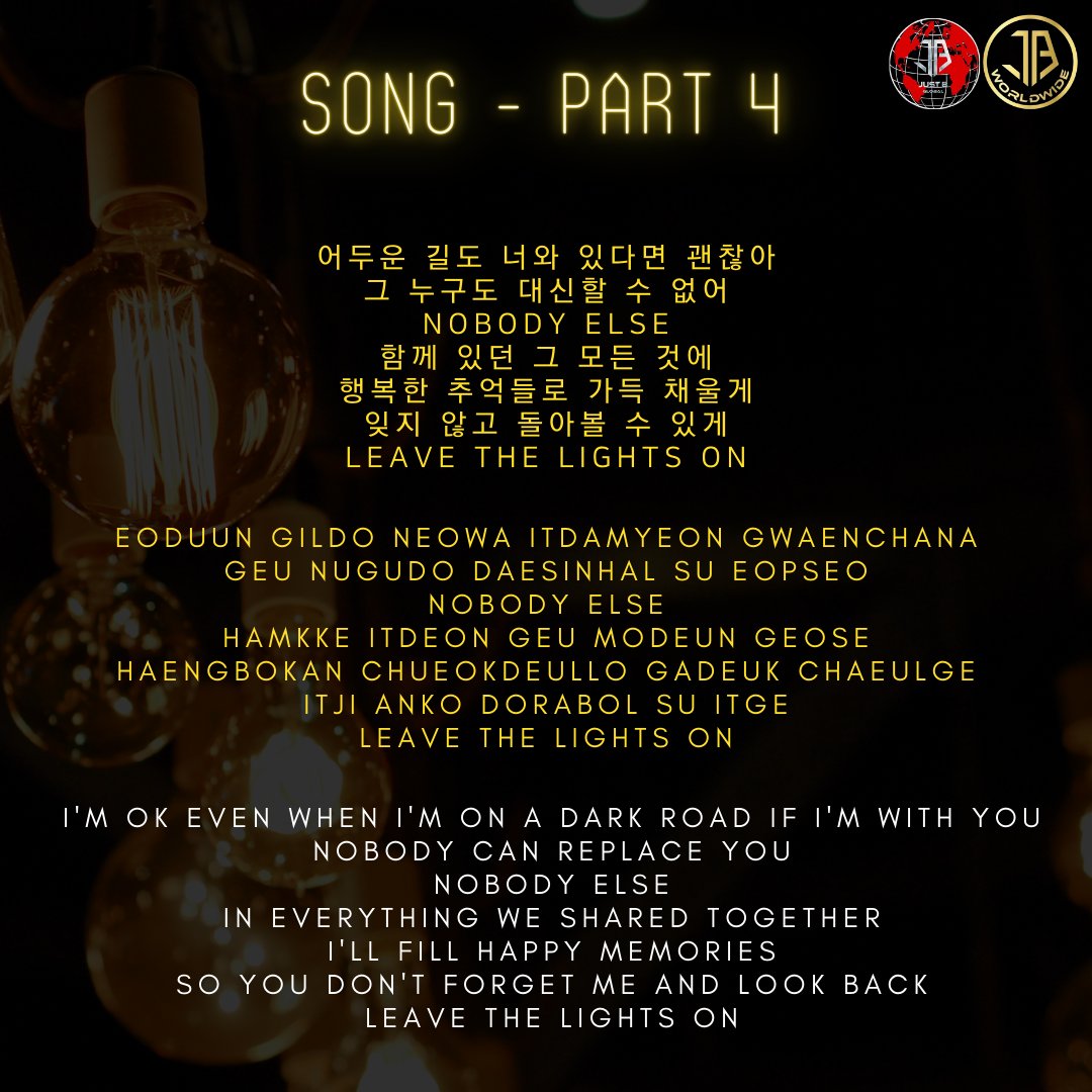 JustBGlobal's tweet image. Please indicate in the file name which part is the recording for. eg. "PART_2_(LIM_JIMIN)-MyName-MyCountry.mp3" 

Email your recordings to:
just.b.lights.on@gmail.com

with subject: 
LIGHTS ON COVER AUDIO - your nickname - country

by 2022.05.31 23:59 KST the latest❣️