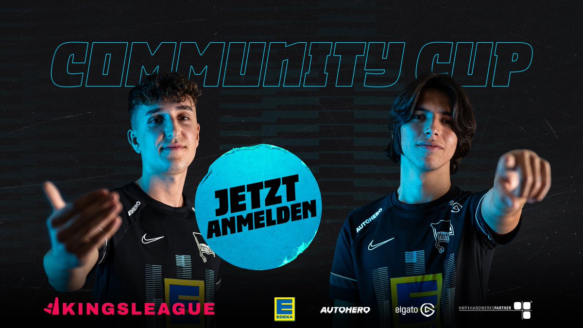JETZT ANMELDEN! 🎮

<a href="/HerthaBSC/">Hertha BSC</a> Community Cup 🏆

🗓 17. Mai 2022
⏰ 18 Uhr
💰 500 EUR (Prize Pool)
💙 90er Modus - Nur mit Hertha BSC
🕹 PS4 Version
📺 twitch.tv/HerthaBSCeSport 
ℹ️ Du musst deine Spiele streamen‼️

➡️ bit.ly/36V4MLO 👈🏽

Viel Erfolg 🍀

#BSCeSport #HaHoHe