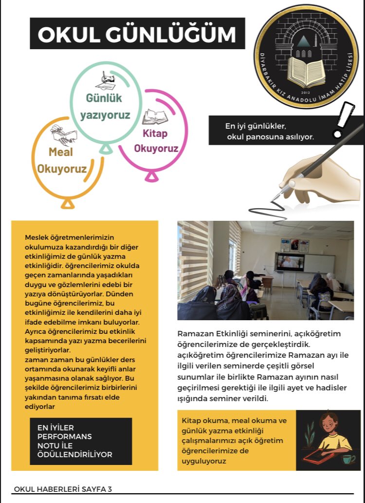 Okul Gazetemiz 1 <a href="/tcmeb/">Millî Eğitim Bakanlığı</a> <a href="/yilmaznazif/">Nazif Yılmaz</a> <a href="/meb_dinogretimi/">MEB Din Öğretimi Genel Müdürlüğü</a> <a href="/mehmetnezirg/">mehmet nezir gül</a> <a href="/dbakirvalilik/">T.C. Diyarbakır Valiliği</a> <a href="/munirkaraloglu/">Münir Karaloğlu</a> <a href="/Diyarbakirmem/">Diyarbakır İl Millî Eğitim Müdürlüğü</a> <a href="/Murat4Kucukali/">Murat Küçükali</a> <a href="/BaglarMEM21/">Bağlar İlçe Milli Eğitim Müdürlüğü</a> <a href="/Mehmet_Bulut21/">Mehmet BULUT</a>