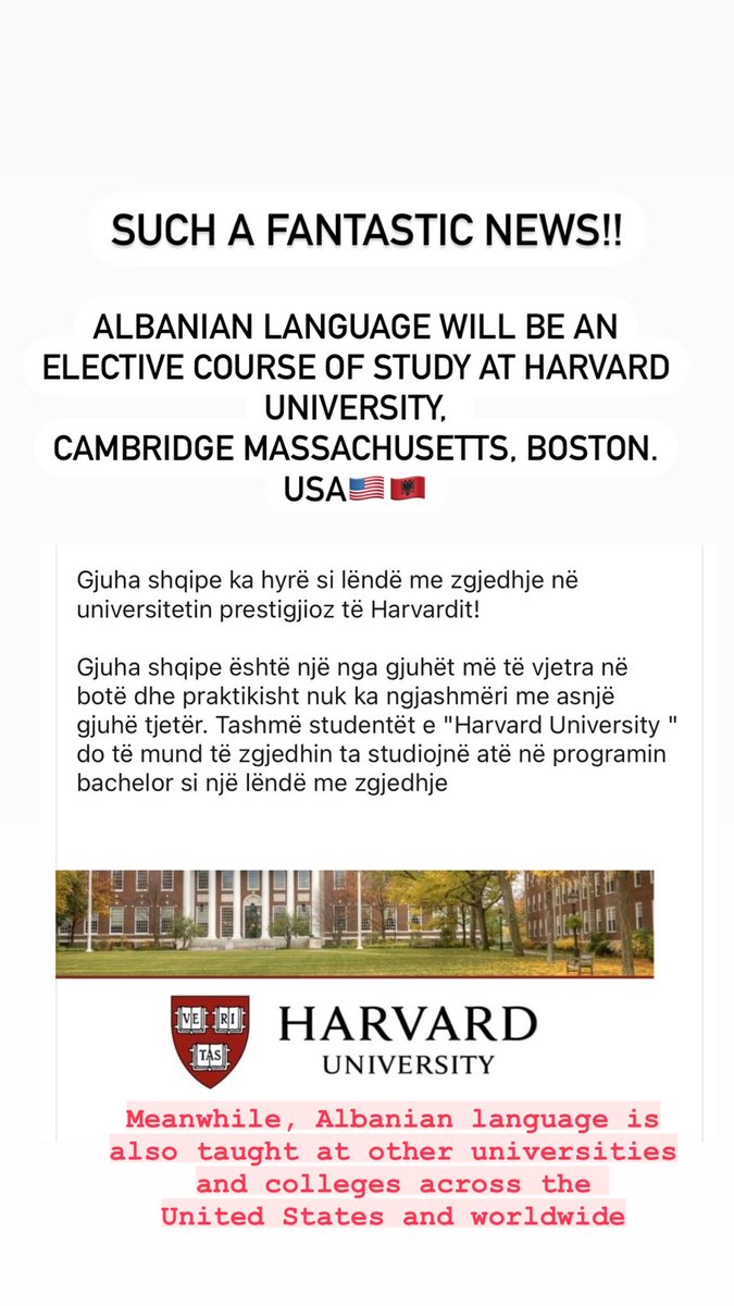 Nadashehaj's tweet photo. I am really proud of my language 🇦🇱
The Albanian language is amongst the oldest in Europe and even in the world. 

There is an old saying, 'Speak Albanian like the whole world'. https://t.co/1eyjbmRgi2
