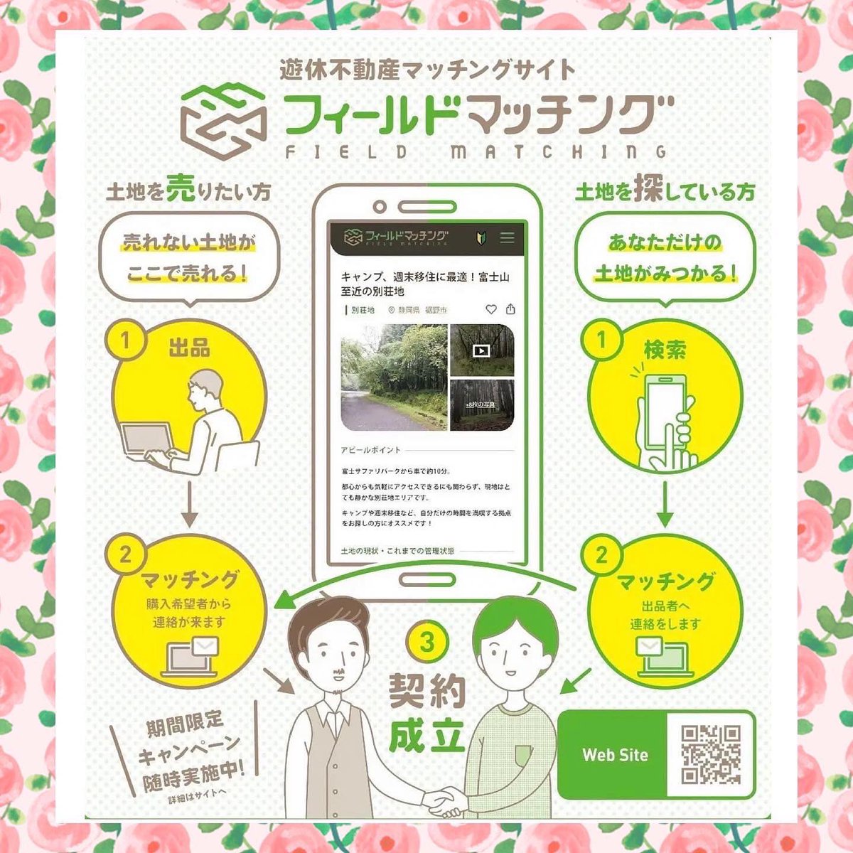 daieeeen's tweet photo. ネットで土地が買える新サービス

メルカリのようにこれからは遊休地をスマホで買えるようになってるみたい！山林が１円から売ってて見てるだけでどんな事をしようかワクワクする〜！個人的にはプライベートキャンプ地とか小屋たててリトリート施設とか作りたい🤗

#フィールドマッチング https://t.co/cwW1bNvhST