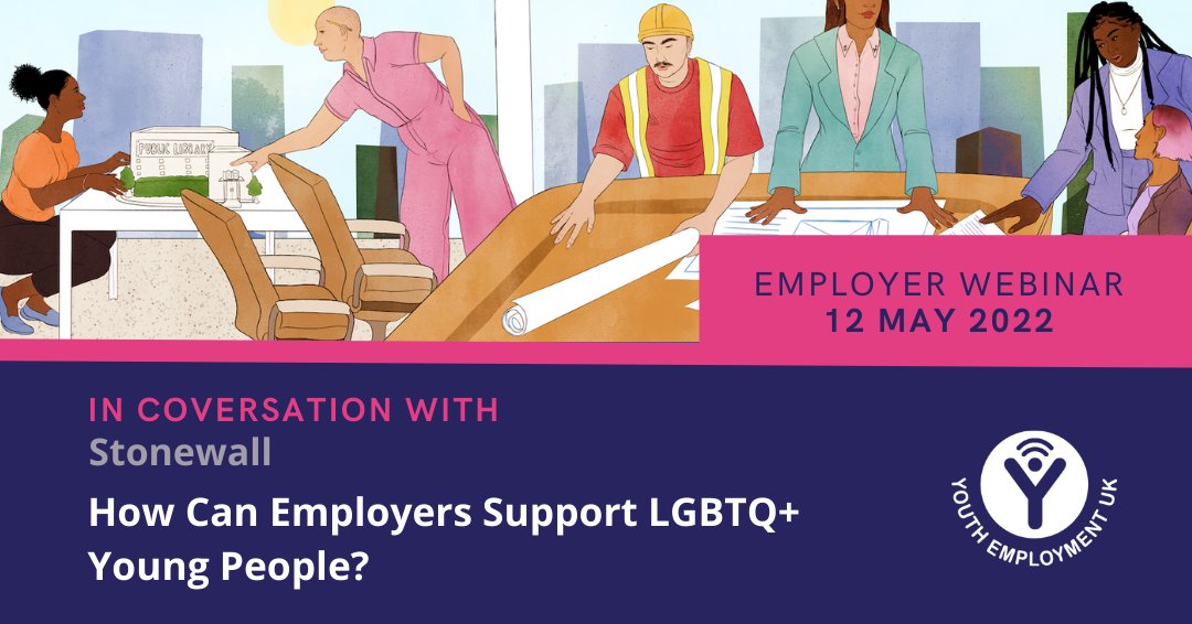How can employers support LGBTQ+ young people? We have FANTASTIC attendance at today's free webinar with <a href="/nickmslater/">Nick Slater</a> and @<a href="/LizMaryWard/">Liz Ward 🇰🇳🇮🇪🇦🇬</a> of <a href="/stonewalluk/">Stonewall</a>, but there's room for more! Register now and join us at 12:15pm - youthemployment.org.uk/in-conversatio… #LGBTQYoungFutures #InConversationWith