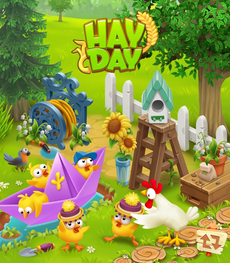 hayday's tweet image. Hi farmers, please take a look and if you spot the 5 differences between these 2 illustrations, please share this post! #Hayday #HaydaySpotTheDifference
