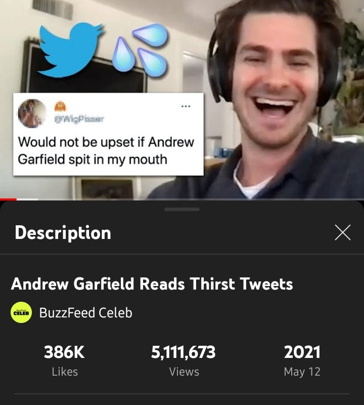 mellarksunshine's tweet photo. oh my god happy first anniversary to andrew garfield's iconic thirst tweets video!!! https://t.co/KIXGrQ27vv
