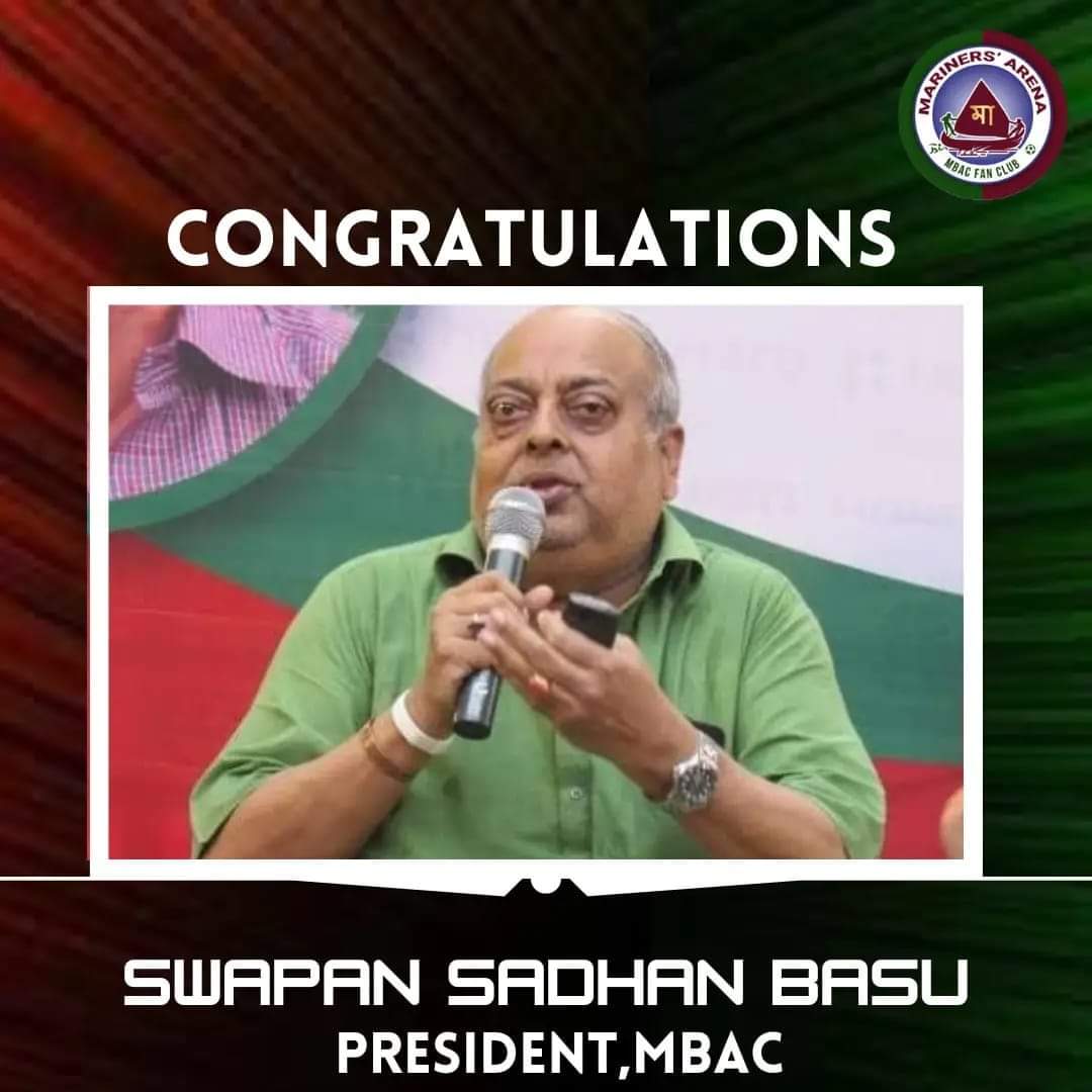 ArenaMariners's tweet photo. Congratulations to Mr. Swapan Sadhan Basu (Tutu babu) for becoming the Mohun Bagan president for another term. https://t.co/xXRsuCcXHv