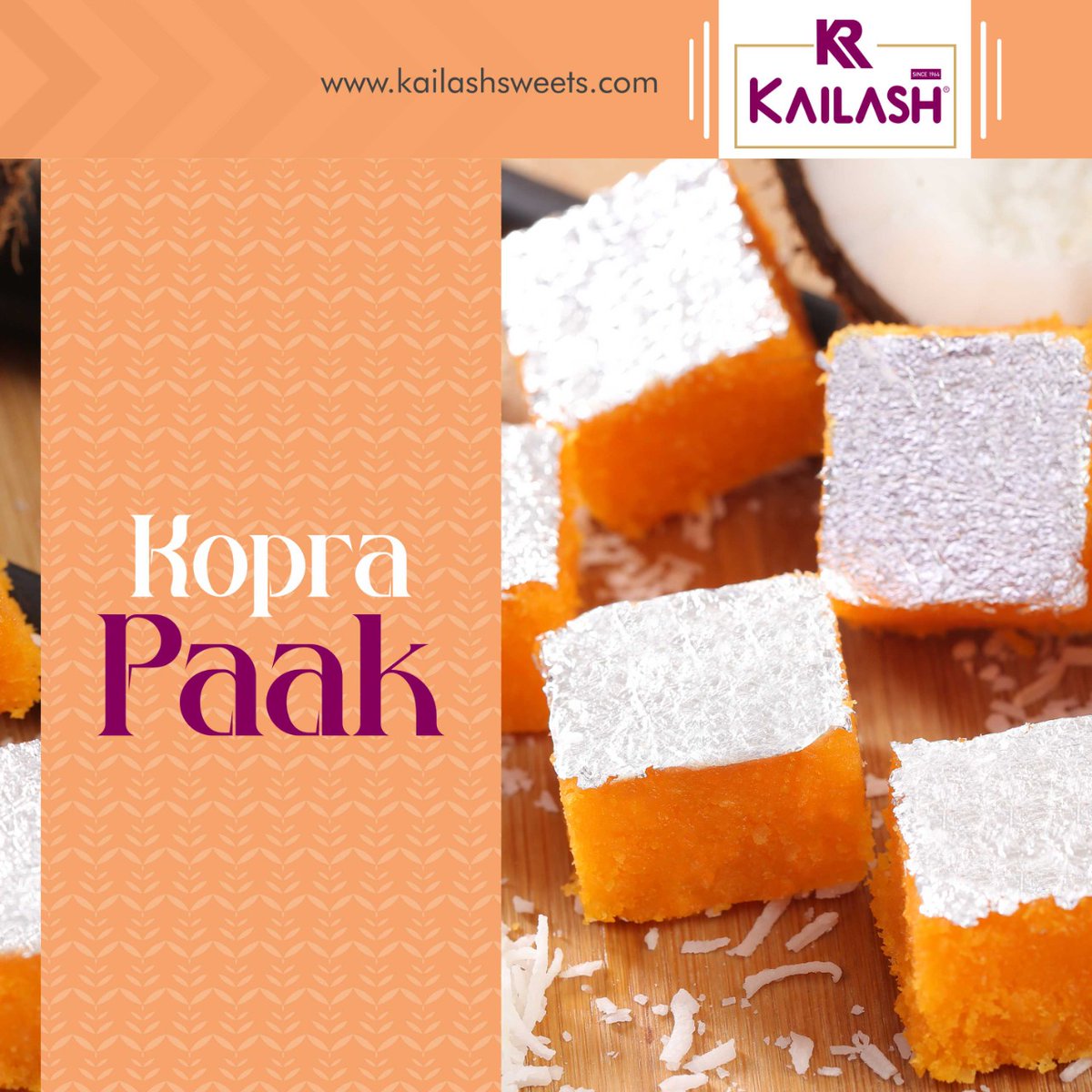 kailashsweets's tweet photo. The mouthwatering Kopra Paak is here to serve your sweet tooth! 😍🤤

#KailashSweets #sweetsofIndia #SnacksofSurat #FinestSnacks #RoyalSnacks #ShahiSnacks #Rabdi #Sweets #Sweetsinsurat #Delicious #Sweet #Food #KopraPaak https://t.co/BIXbaVom9A