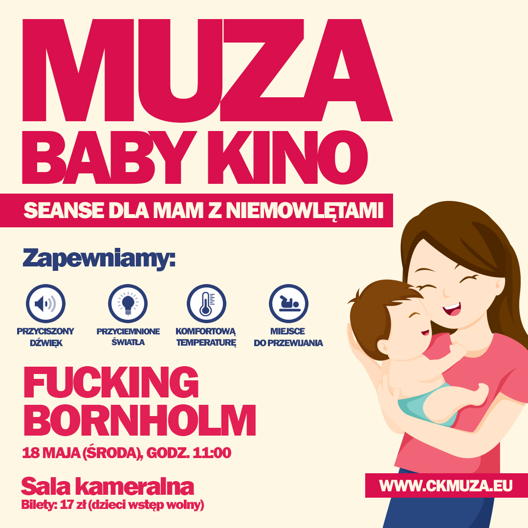 CK_Muza's tweet photo. Polecamy kolejne MUZA BABY KINO 🍼🤱🍼
📌18 maja (środa) o godz. 11:00 zapraszamy na polski film "F*cking Bornholm" - w rolach głównych Agnieszka Grochowska i Maciej Stuhr. Kogo zapraszamy? Szczegóły na grafice ⬇
Oznaczcie w komentarzach znajome młode mamy👍 https://t.co/VNv570rbXt