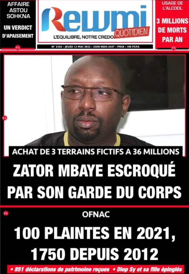 TvThiantgui's tweet photo. #Unes des #Quotidiens du jeudi 12 mai 2022 https://t.co/066L0P3nCf