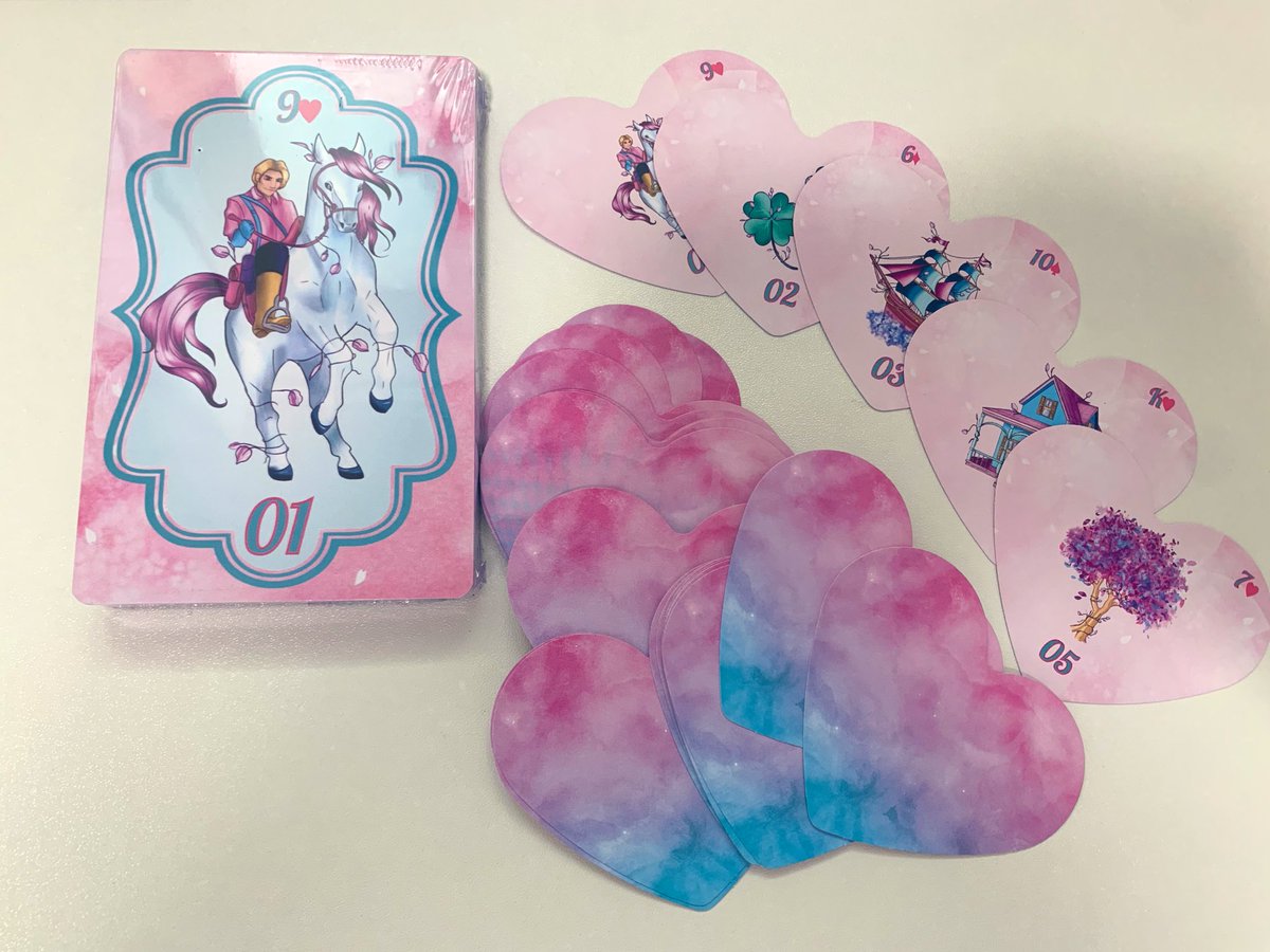 新しく届いたルノルマンカードとルノルマンダイスが可愛すぎてやばい