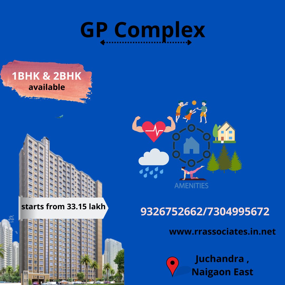 RRASSOCIATES10's tweet image. Booking started in GP Complex, Naigaon East with great discount offers....

#discounts #TrendingNow #naigaoneast #mumbaicity 
#property #newhome #homesweethome