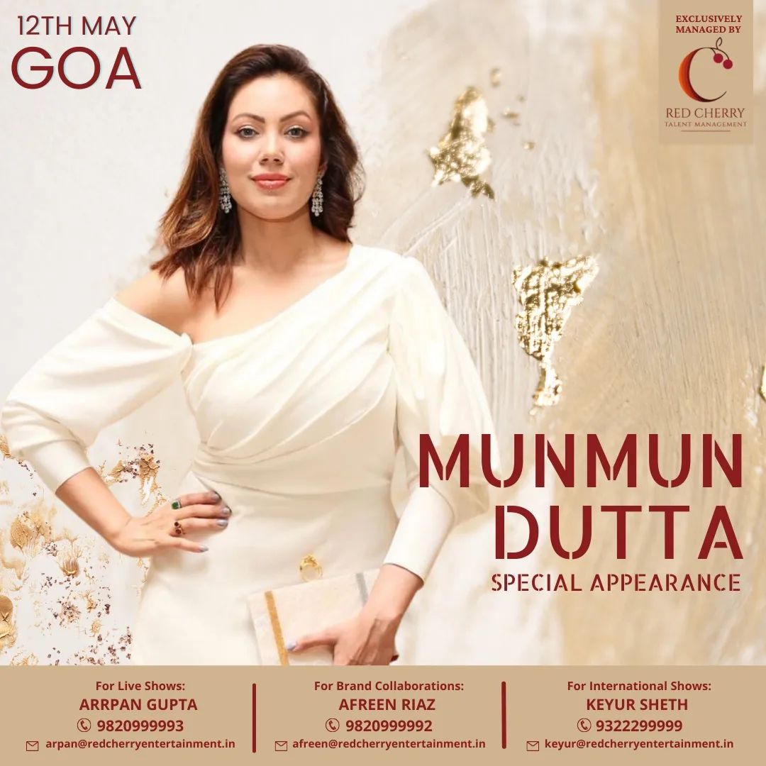 MunmunD_Plaza's tweet photo. EXCLUSIVE:- Hello GOA..🥰 Gear Up Because @moonstar4u Ma'am To make a Special Appearance At a Corporate Event Tonight.. 
#MunmunDutta https://t.co/QVyofz93zS