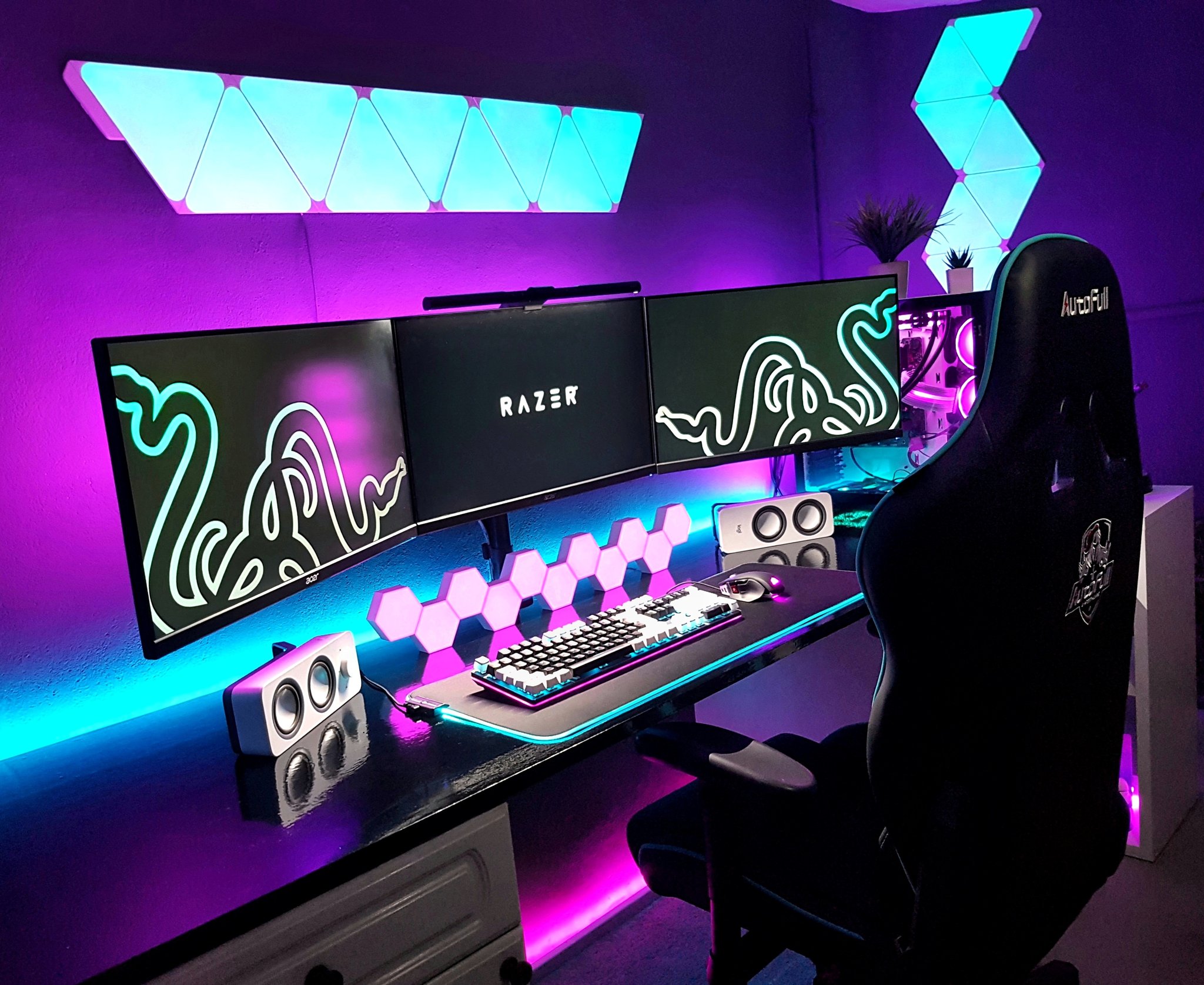 P_yeah_ on Twitter "Purple & Blue RAZER Theme setup gamingsetup 