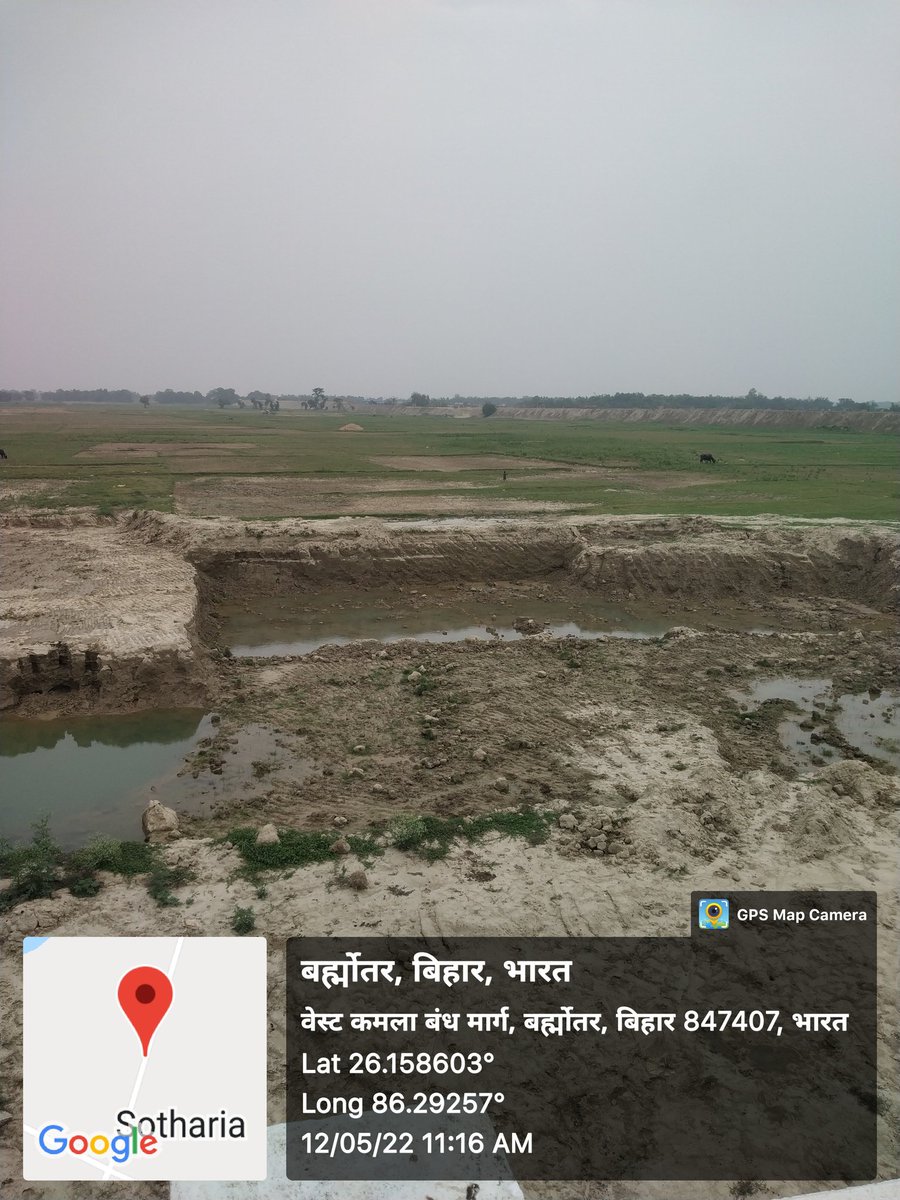 Kbpanchayat's tweet photo. #FloodProtectionWork
बाढ़ से सुरक्षा की तैयारियों।
Embarkment on Kamla Balan both bank at #Sutaria_Ghat_Bridge. Comendable work by @WRD_Bihar https://t.co/j6kie1J7CE