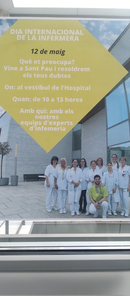 Avui vine al hall de <a href="/HospitalSantPau/">Sant Pau - Campus Salut Barcelona</a>  a celebrar el #diamundialdelainfermera #NursesDay amb les infermeres expertes en diabetis, alimentació saludable,seguretat del pacient al.lergia, reanimació en nens,higiene del son, deshabituació taquica, infeccioses i les llevadores