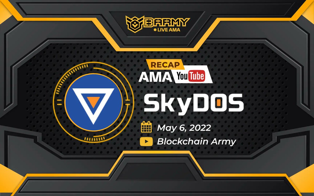 BARMYGROUP's tweet photo. #Barmy &amp; #SkyDOS AMA Recap

🔥 Our Live AMA with @skyDOS_Official was amazing! Their guests have revealed lots of cool things about their project!

👉 Watch the Live Record at: https://t.co/iNtn02jiJx

📌 Check out the full AMA #Recap here:
https://t.co/AnHkLzMTr8 https://t.co/hkmhKGxpd2