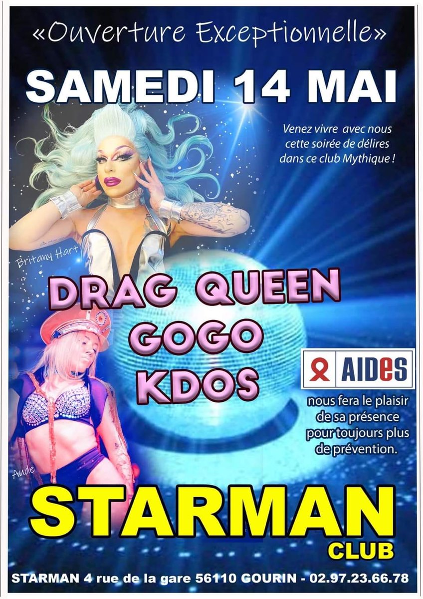 ClydedeBonnie's tweet photo. Le starman à Gourin club mythique de Bretagne  qui réouvre le temps d'une soirée … c'est juste énorme !!! à ne pas rater !!! #club #libertin #sexenbretagne https://t.co/x9RmWwwQQE