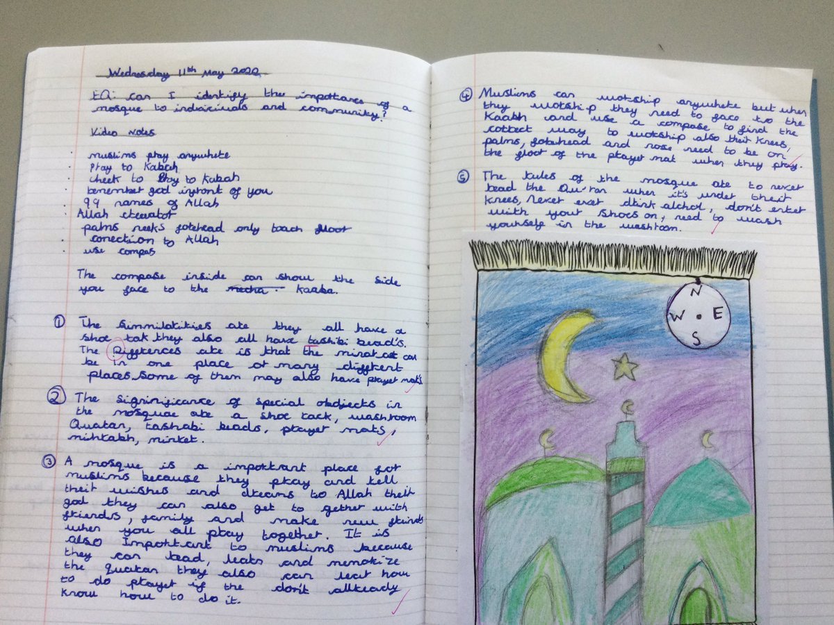 MountStewartSch's tweet photo. 5S have been learning about the Mosque in their RE lessons this week. They have looked at the different features of a Mosque and what religious items are found inside and the religious significance of them. They even designed their own prayer mat. #tmssyear5 #tmssRe https://t.co/ORgnArnWs2