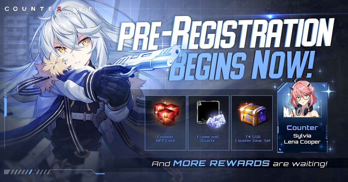 CounterSideGBL's tweet photo. 📢Dear CEOs, we are thrilled to announce that pre-registration is finally open! ♥️ Make sure to RT+follow @CounterSideGBL to receive amazing rewards!

For more information: https://t.co/eQos1zqAA1

#CounterSideGlobal #GlobalSide #CountersideGlobalPreRegister https://t.co/NvyI1uNqhr