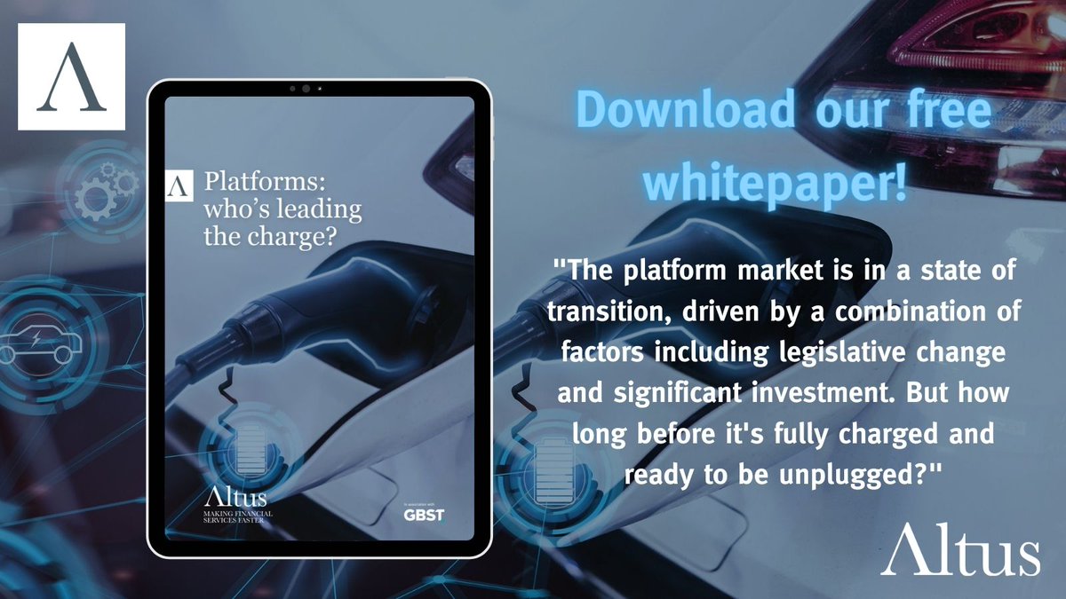 AltusCons's tweet image. It's here! Take a look at our brand new #whitepaper – Platforms: who’s leading the charge? 

Download now available:loom.ly/TJmJK-0

#InvestmentPlatforms #Platforms #FinServ #FinTech 
@GBSTHoldings