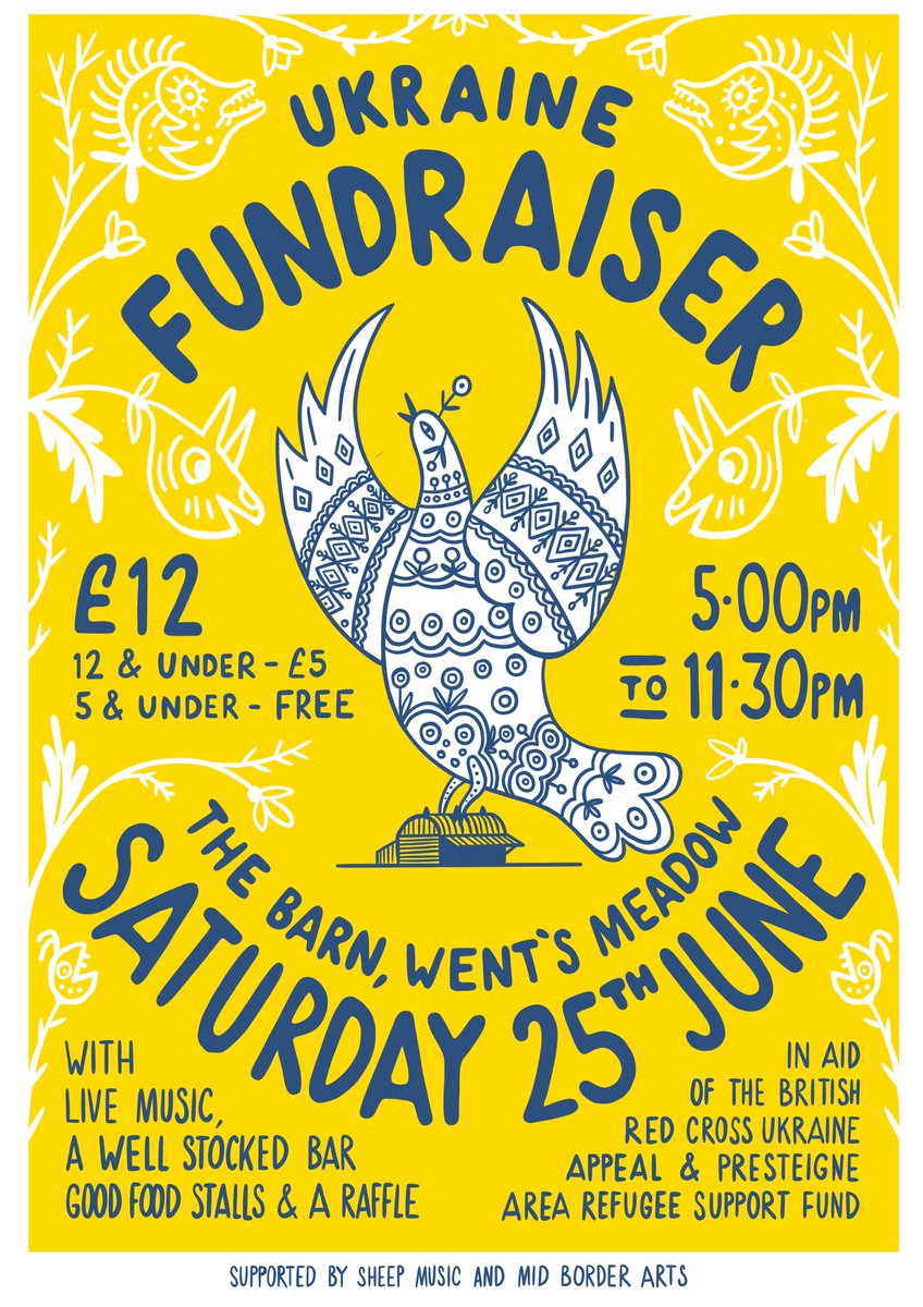 Ukraine Fundraiser 🌻🇺🇦💛💙
Went’s Meadow, Presteigne 
Saturday 25 June