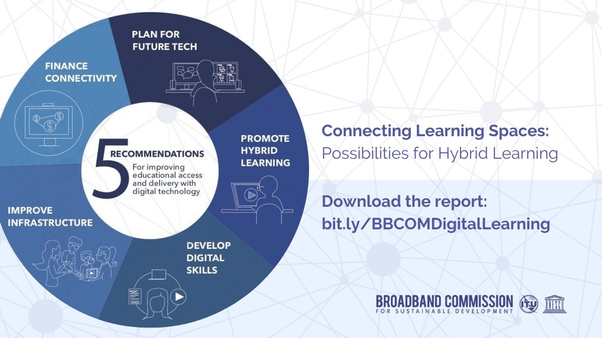 ITUDevelopment's tweet photo. The @UNBBCOM Report on #DigitalLearning advocates for a novel #ICT &amp; #education policy framework that allows all learners and communities to benefit from new #ICT tech, ensuring their #onlinesafety &amp; privacy.
Check it out: https://t.co/lk3XeG5jE5 #SDG4 #DigitalTransformation https://t.co/A6hknPTFQl