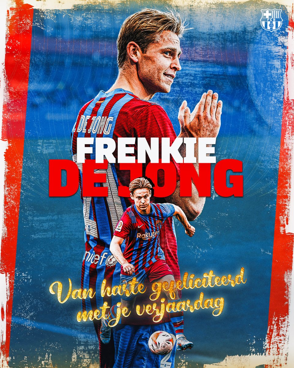 FCBarcelona_es's tweet photo. 🎂 𝗙𝗘𝗟𝗜𝗭 𝗖𝗨𝗠𝗣𝗟𝗘𝗔𝗡̃𝗢𝗦, @DeJongFrenkie21 🎂 https://t.co/YZopP8Lwlv