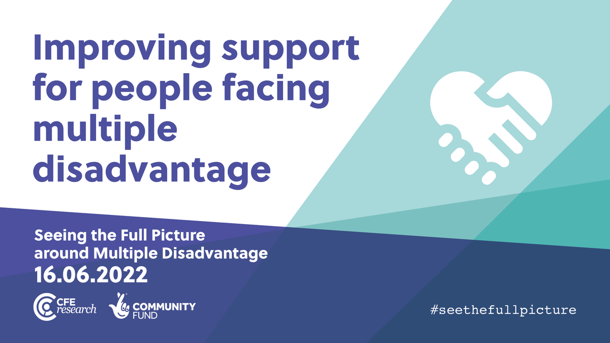 On 16th June, the @CFE_Ltd Fulfilling Lives Conference will explore 8 years of learnings on how to improve support for those facing multiple disadvantage. BOOK YOUR FREE PLACE HERE ⬇️ bit.ly/3rFc7Gh #SeeTheFullPicture @FLevaluation #MultipleDisadvantage