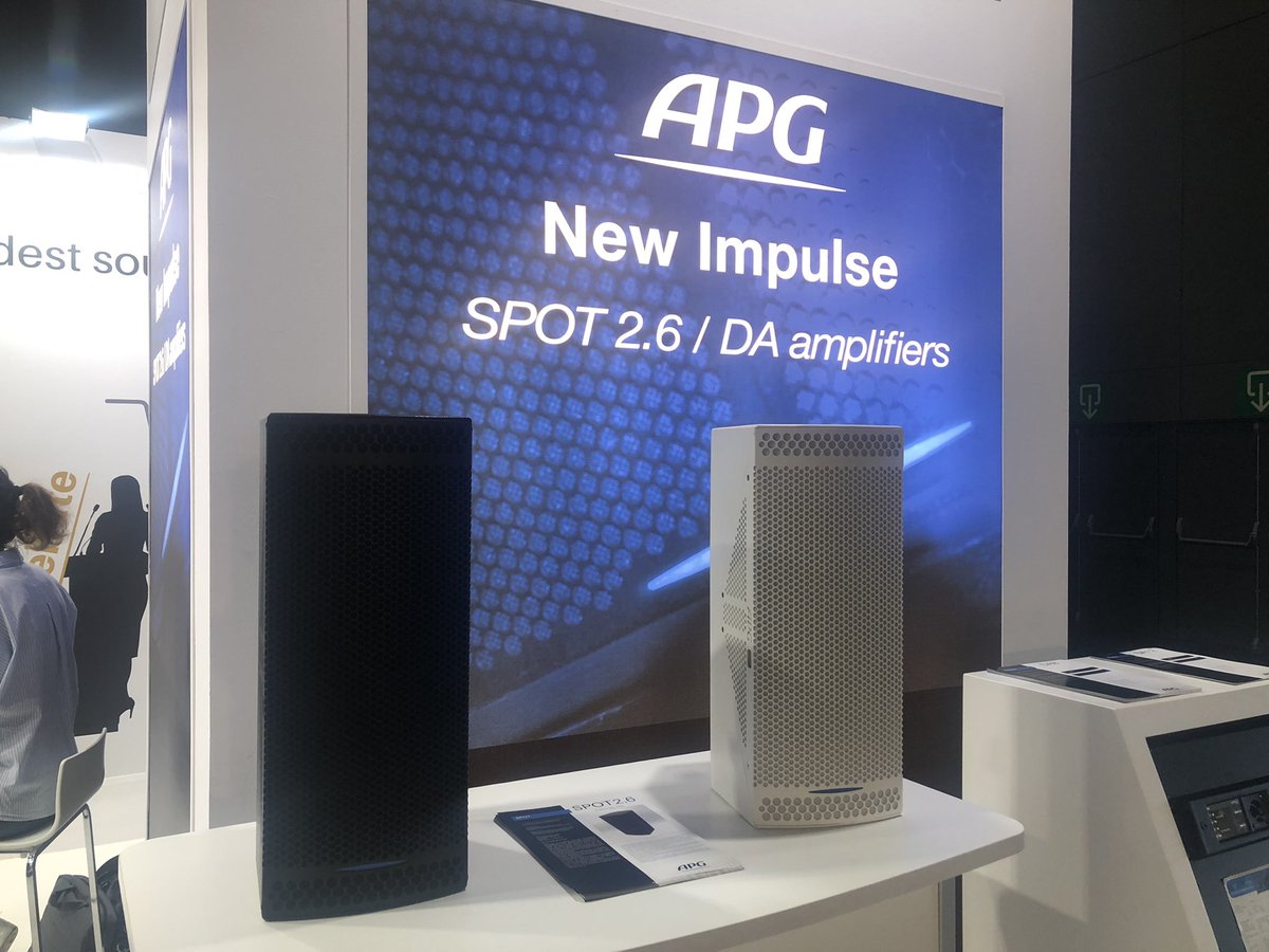 VoltDK's tweet photo. #ise2022 Barcelona 
APG Audio premiere  SPOT2.6, a full-range compact loudspeaker equipped with two 6.5-in speakers and a compression driver loaded bya 70-in x 50-in constant directivity horn, d’Appolito mounting transducers SPOT2.6 for many applikations  
#proav #apgaudio #av https://t.co/9wHWOqDHBF