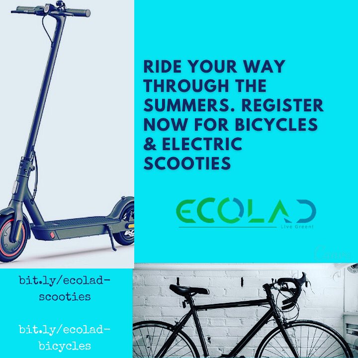 ecoladofficial's tweet photo. Howdy #Nustians!

Ride your way through the summers hassle-free. Register now for #bicycles and E-Scooties.
https://t.co/qW7lgkUy8J
https://t.co/IfegeokLP5

#ecolad #livegreen #nust https://t.co/oUPVXWcTmH