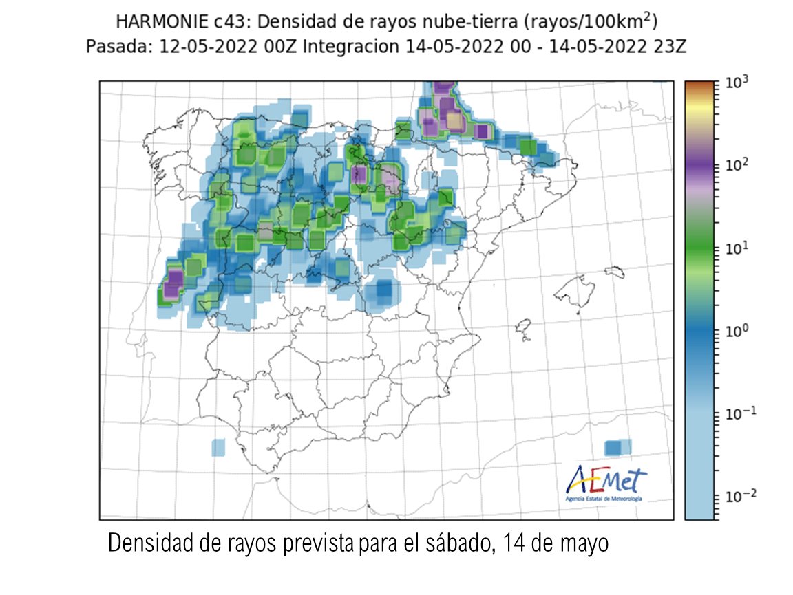 Además del calor, este fin de semana serán protagonistas las #tormentas 
El jueves y viernes, en el tercio norte sobre todo; el sábado se extenderán más por la mitad norte y zona centro. No las esperamos en Canarias.
Localmente serán fuertes y estarán acompañadas de granizo.