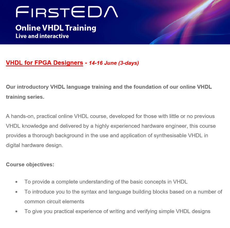 FirstEDA's tweet photo. VHDL for FPGA Designers - https://t.co/x66ilMZFna https://t.co/uvkjkzVBj8
