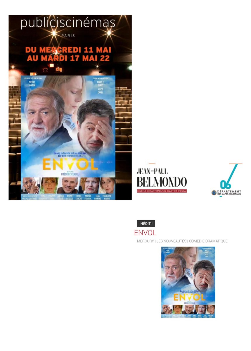 LesFilmsFleurde's tweet photo. ENVOL: séances de ce jeudi 12 mai: à 12 h au Publicis Cinémas de Paris et à 19h35 au Cinéma  Mercury/Belmondo de Nice #envol @publiciscinemas #paris #nice #mercury @VilledeNice https://t.co/2fZiB6AsqE