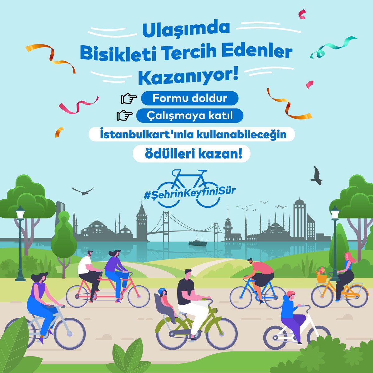 ulasimistanbul's tweet photo. #ŞehrinKeyfiniSür
@tallinnofficial ve @CM_Braga şehirleriyle birlikte yürüttüğümüz #Bicification projesiyle ödüle dayalı oyunlaştırma sistemi aracılığıyla İstanbul’daki bisiklet kullanıcılarının, yeşil ve aktif ulaşıma geçişini destekliyoruz!
Başvuru: https://t.co/Cy3DT5Wb2s https://t.co/BTxKx6AiKE