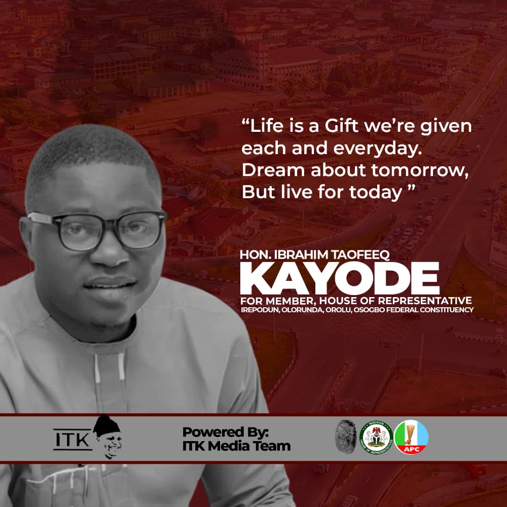 dodoede's tweet photo. A vibrant and dedicated youth who is ready to represent us well, A person that truly understand what it means to be a REPRESENTATIVE . 
Ibrahim Taofeeq Kayode - ITK is not just the best but most qualified for the job . 
Youths agenda, youths O Clock.
@KayodeItk is Ok https://t.co/Ro6dg6mchX