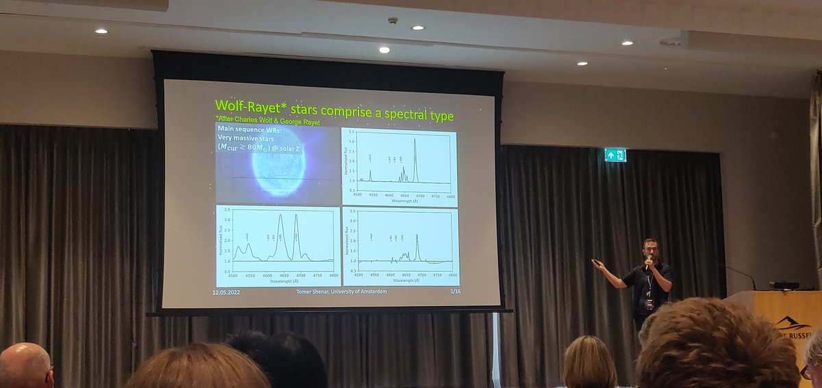 LarkinCormac's tweet photo. Tomer Shenar gets us underway this morning with an overview of Wolf-Rayet stars #IAUS361 @IAUS361 https://t.co/viOocZ2nim