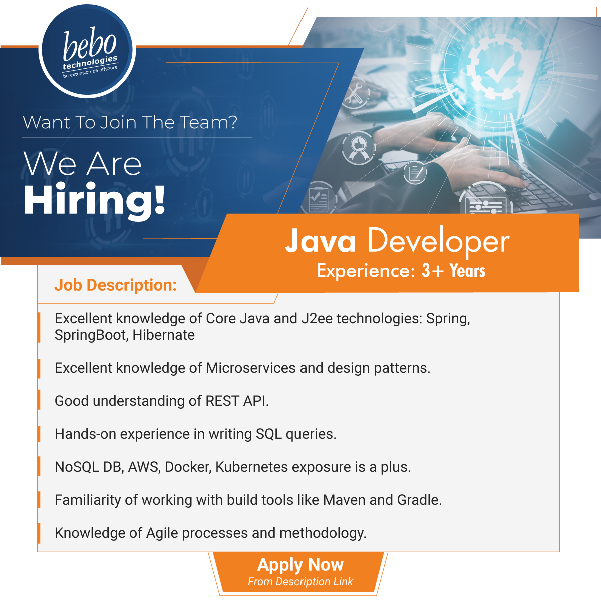 bebotechchd's tweet image. Come and be part of Team @bebotechchd
As efficient as we are as individuals, we are even more efficient when aligned and working together as a team.
Apply here: bit.ly/3stuXka
#bebotechnologies #bebohiring #javaopenings #javadeveloperjobs #javadeveloper #chandigarh
