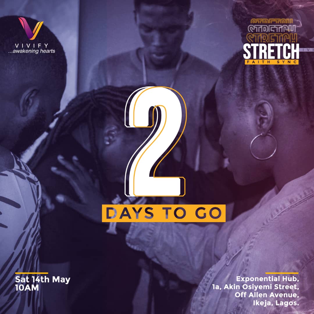 VivifyMinistry's tweet image. 2 days to Go!
STRETCH is a time away from distractions!
Tell a friend to tell a friend, leave no one behind!

#prayerstretch