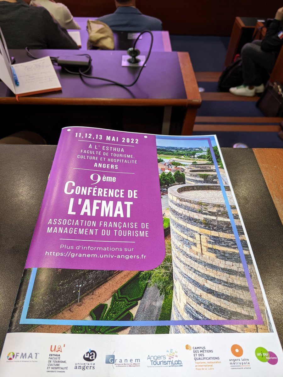 En direct de la 9e conférence de l'<a href="/AFMaTorg/">AFMaT</a> qui se déroule à Angers
#recherche #tourisme <a href="/ExceliaGroup/">Excelia</a>