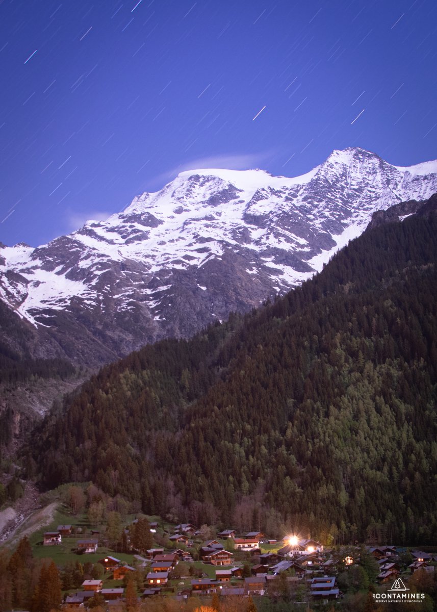 🌟 Les Dômes de Miage hier soir, éclairés par la lune 😍
#lescontamines