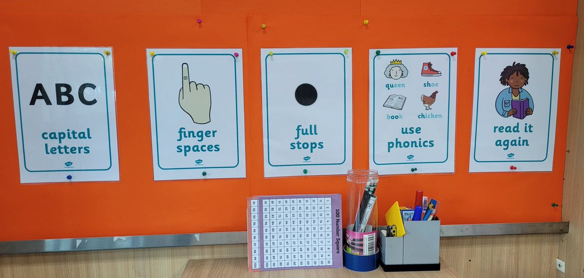 bkkj_jinbkk's tweet photo. Setting up the #writingcorner next to my desk. Now, will anyone notice my error intervention checklist this year? 🤣🤣🤣 #edutwitter #teachertwitter https://t.co/u3jKnA7TAs