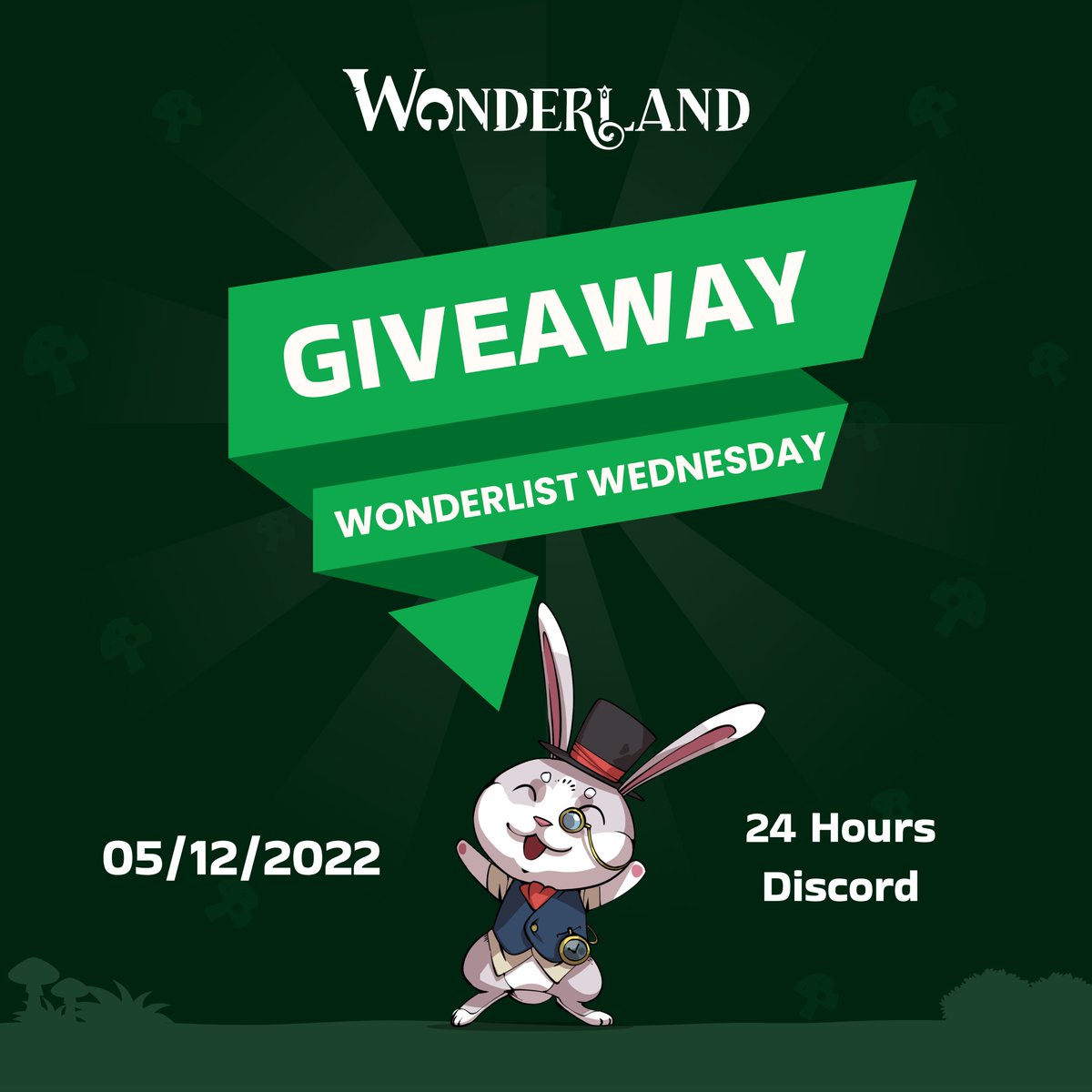 wonderdotgame's tweet photo. 🍄🎮GIVEAWAY WEDNESDAY🎮🍄

⏰24 Hour Wonderlist Giveaway!
Starting NOW

✅10 winners
🏆Gets a Wonderlist (Whitelist)
✅Hosted in Discord
https://t.co/TcN3dBFtN3

#Wonderland #SHROOMs #GiveawayWednesday #GameFi #GiveAway #Wonderlist https://t.co/rvuZcUA3tY
