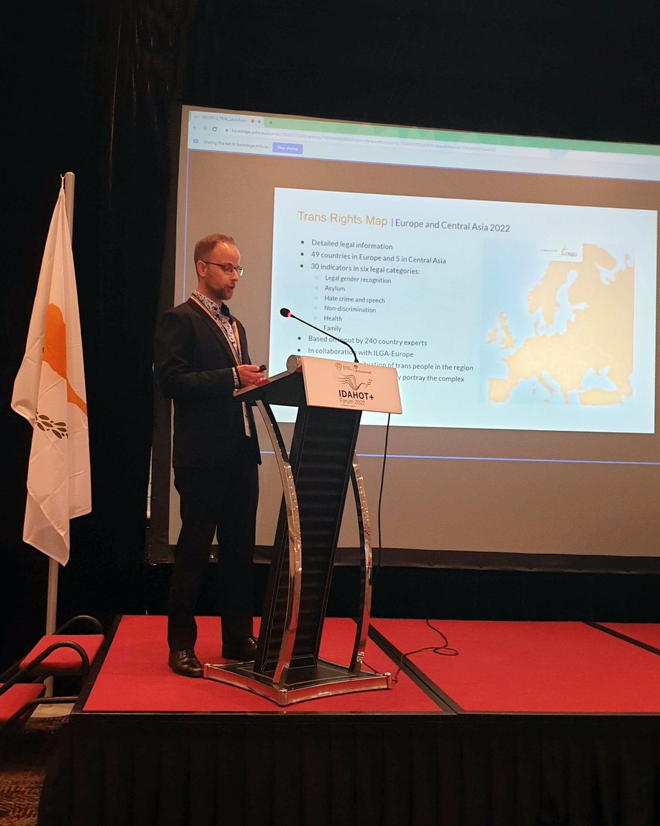 TGEUorg's tweet photo. "Trans people urge their governments to urgently invest in better legal protection and recognition focused on those further marginalised by racism, poverty, sexism, ableism, xenophobia, and other forms of oppression." Richard Köhler. @RTGEU #TransRightsMap #IDAHOTForum2022 https://t.co/mVhmdTOyOC